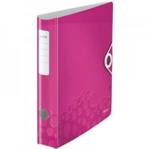 Image of Leitz Folder 1107 Active WOW A4 Spine width: 65mm Pink (metallic) 2 brackets 1107-00-23