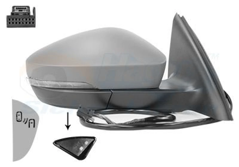 Image of VAN WEZEL Wing mirror VAN WEZEL 7631828