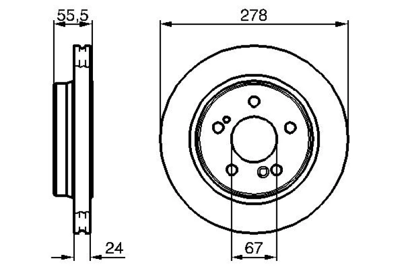 Image of Brake disc Bosch 0 986 479 133