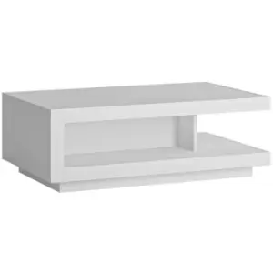 Lyon Designer coffee table in White and High Gloss - White and High Gloss