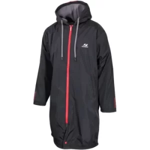 Image of Zone3 Polar Fleece Parka Robe Jacket Black/Red XSmall