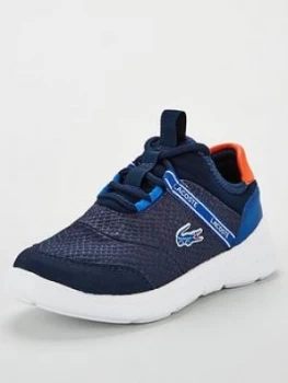 image of Lacoste LT Dash 319 1 Trainers - Navy/Blue, Navy/Blue, Size 5 Older