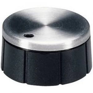 image of Control knob Aluminium Black x H 21mm x 10 mm OKW