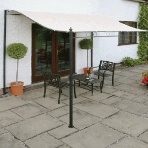 image of Greenhurst Easy-Fit Wall-Mounted Gazebo - 3 x 2.5m