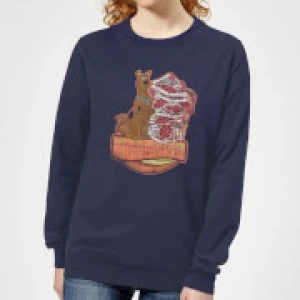 Image of Scooby Doo Munchies Womens Sweatshirt - Navy - L