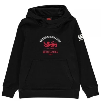 Image of Canterbury British and Irish Lions Graphic Hoodie Junior - Black/Red