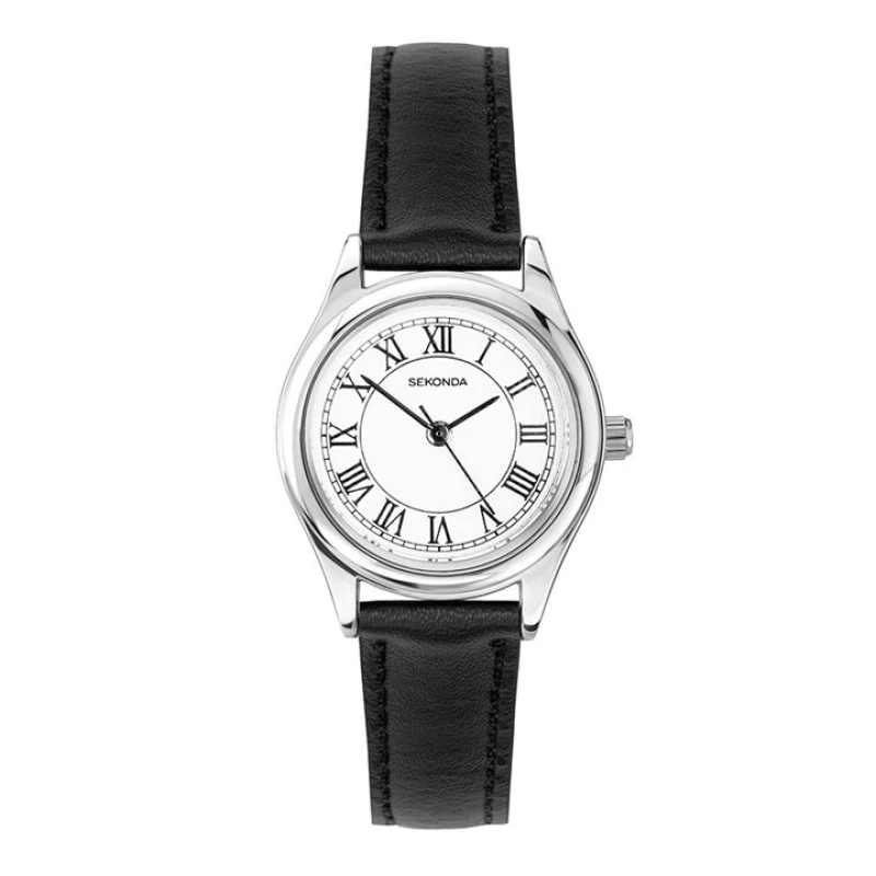 Image of Sekonda 40715 Black Leather Strap Watch - W32466