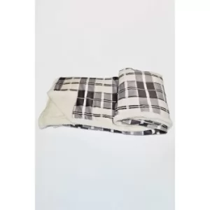 Image of Luxury Check Throw with Sherpa