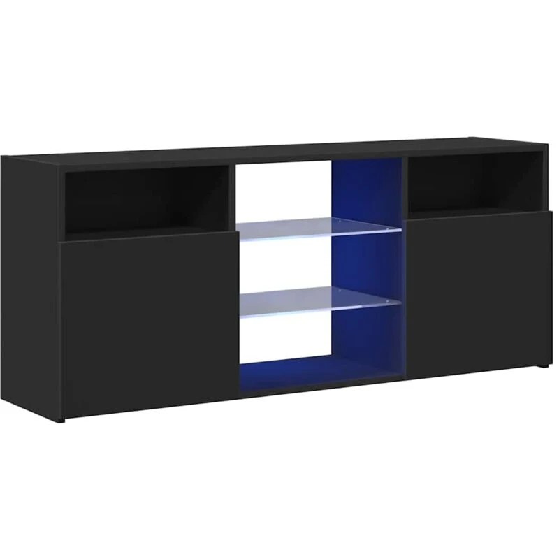 Image of VIDAXL TV Cabinet with LED Lights Black 120x30x50cm Vidaxl 8720286217122