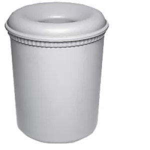 Image of Exacompta Waste Paper Bin, Office, Stone Grey, Pack of 3