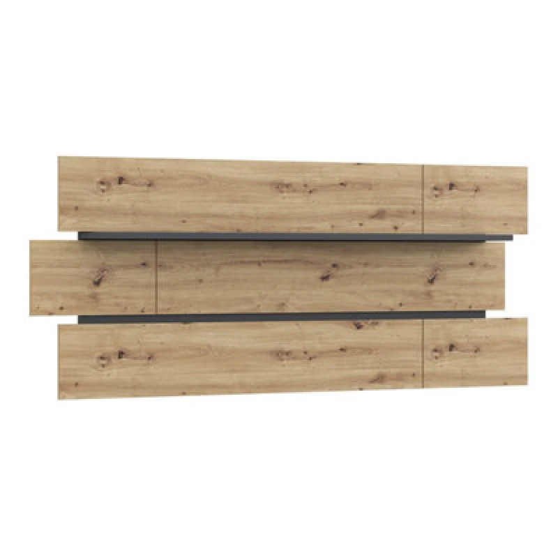 Image of Furniture To Go Klara Wall Shelf Artisan Oak / Uni Wolfram Grey Finish