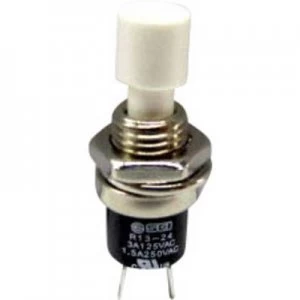 image of SCI R13 24A1 05 WT Pushbutton 250 V AC 1.5 A 1 x OffOn momentary