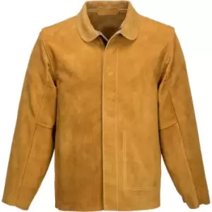 Image of Portwest SW34 Leather Welding Jacket Tan 3XL