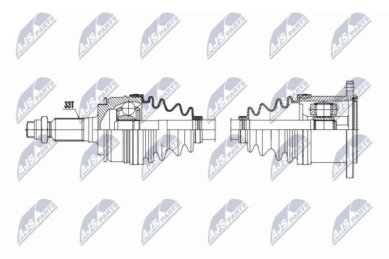 Image of NTY NPW-CH-160 Drive shaft Automatic Transmission, Front Axle Right Drive Shaft (13)