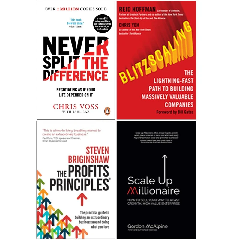 Image of Never Split The Difference 4 Book Set Chris Voss Random House Business/HarperCollins/Rethink Press Limited Ltd Books