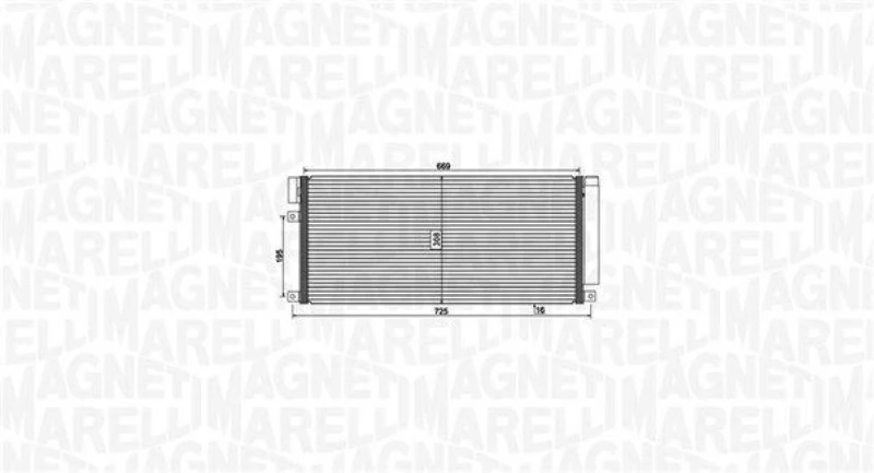 Image of MAGNETI MARELLI Air conditioning condenser MAGNETI MARELLI 350203806000