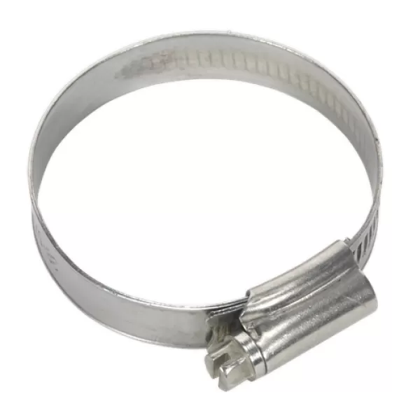 image of Genuine SEALEY SHCSSM Hose Clip Stainless Steel &#216;38-57mm Pack of 10