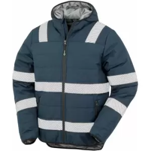 image of Result Genuine Recycled Mens Ripstop Padded Jacket (L) (Navy) - Navy