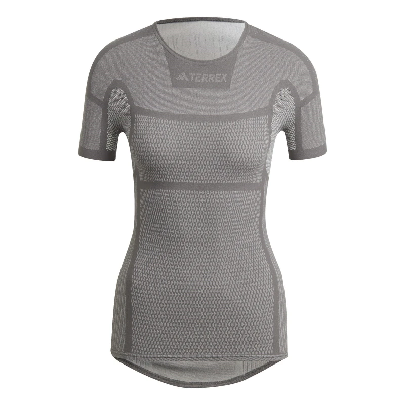 Image of adidas Terrex Drynamo Short Sleeve T-Shirt Womens - Grey Grey 2XS