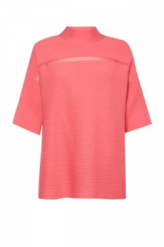 image of French Connection Lois Mozart High Neck Jumper Pink