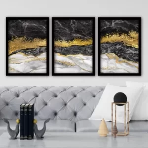 Image of 3SC43 Multicolor Decorative Framed Painting (3 Pieces)