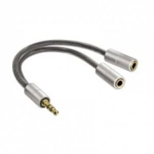 Image of Hama Aluline Adapt 3.5mm Jack TO 2X SOC - 00080857