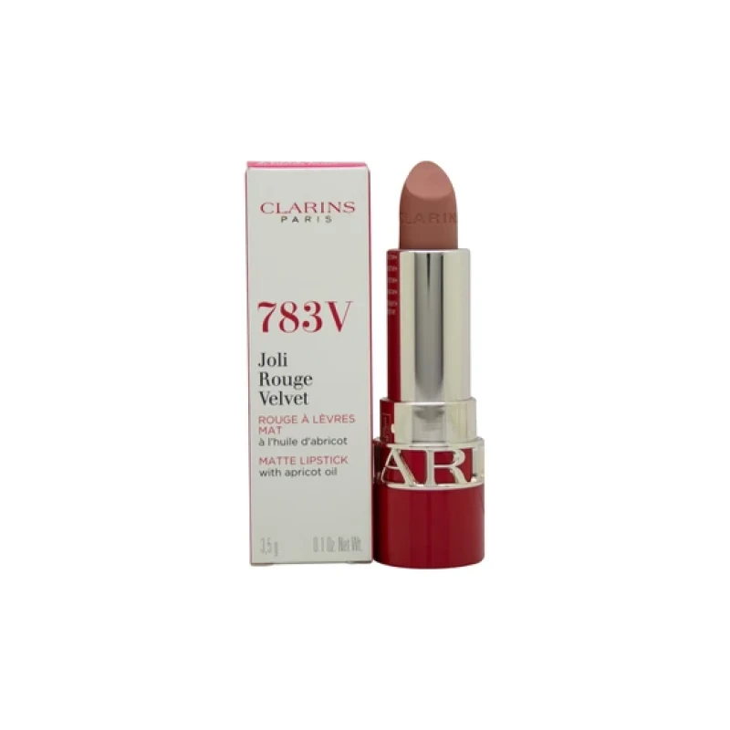 Image of Clarins Joli Rouge Velvet Lipstick 783V Almond Nude