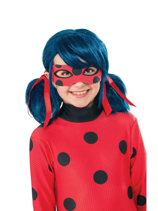 Image of Official Rubies 200553NS000 Girls Miraculous Lady Bug Wig Child Wigs Ladybug