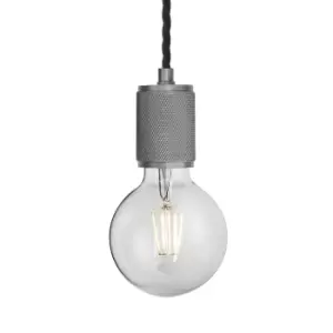 image of Industville Knurled Edison Pendant Light in Pewter