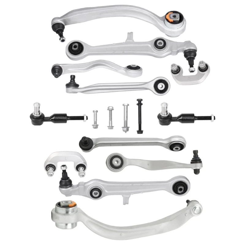 Image of RIDEX 772S0243 Control arm repair kit with suspension rod, Front Axle Left, with accessories, Control Arm Aluminium Suspension Kit (772)