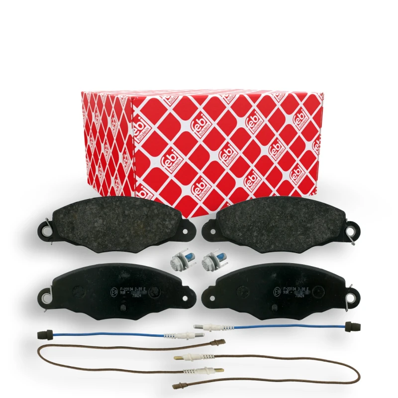 Image of FEBI BILSTEIN 16414 Brake pad set Front Axle, incl. wear warning contact Brake Pad Set,disc brake (402)