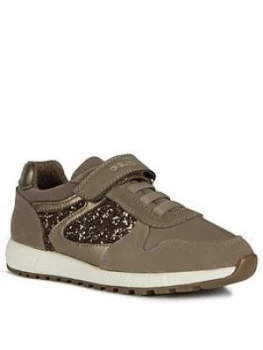 Image of Geox Girls Alben Strap Trainer - Grey