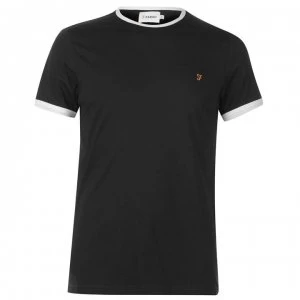 Image of Farah Vintage Farah Groves Ringer T Shirt - Black 006