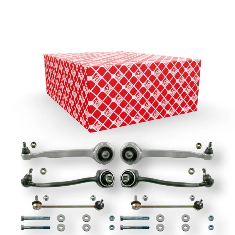 Image of FEBI BILSTEIN 23702 Control arm repair kit with coupling rod, Front Axle, OE Turbo NEW Suspension Kit (772)