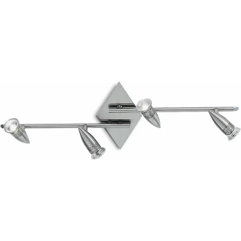 image of Ideal Lux Lighting - Ideal Lux Alfa - 4 Light Indoor Adjustable Wall Spotlight Nickel, GU10