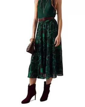 image of ba & sh Claren Tiered Midi Skirt