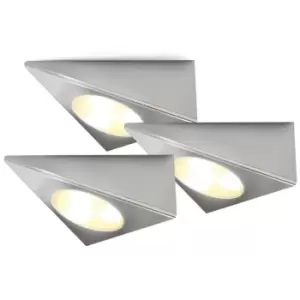 Image of 4lite Triangle 3K Silver Under Cabinet LED Light - Pack of 3