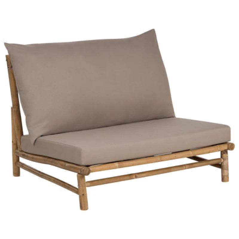Image of Beliani Garden Chair Todi Bamboo Wood Taupe