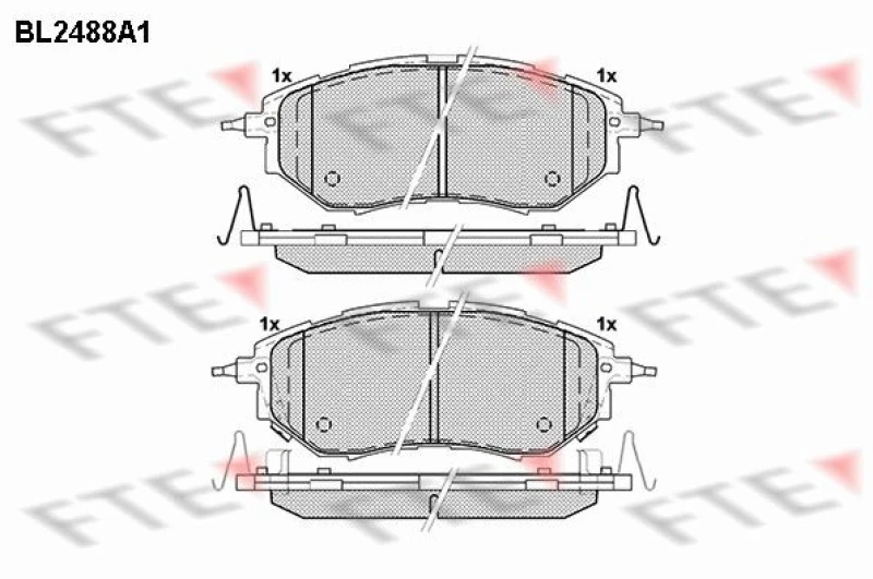 Image of Brake pad set FTE 9010761