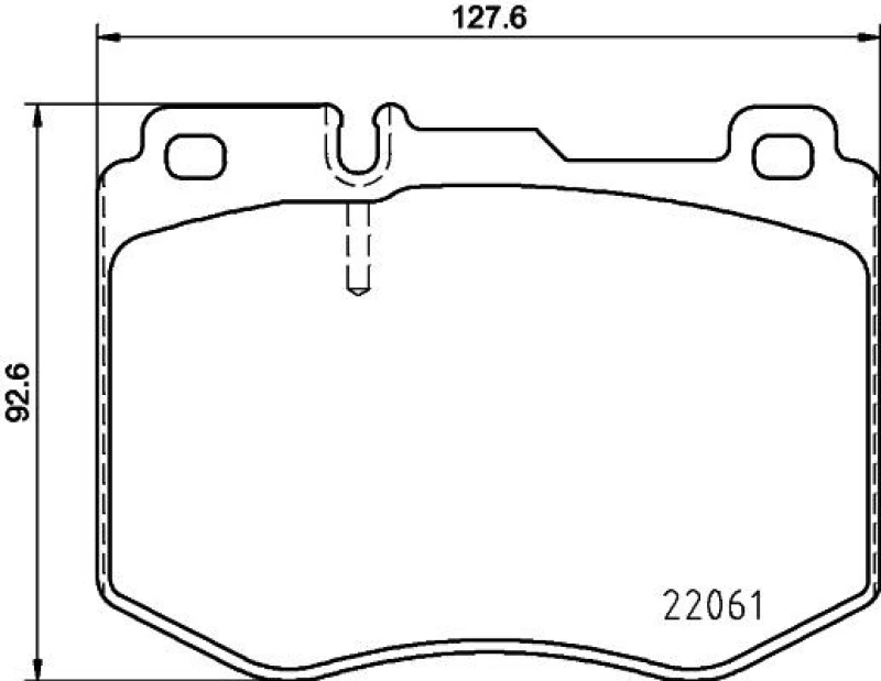 Image of HELLA Brake pad set HELLA 8DB 355 021-671