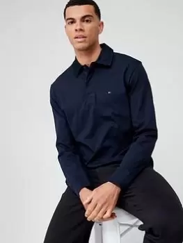 Image of Tommy Hilfiger New Prep Rugby Long Sleeve Polo Shirt - Navy Size M Men