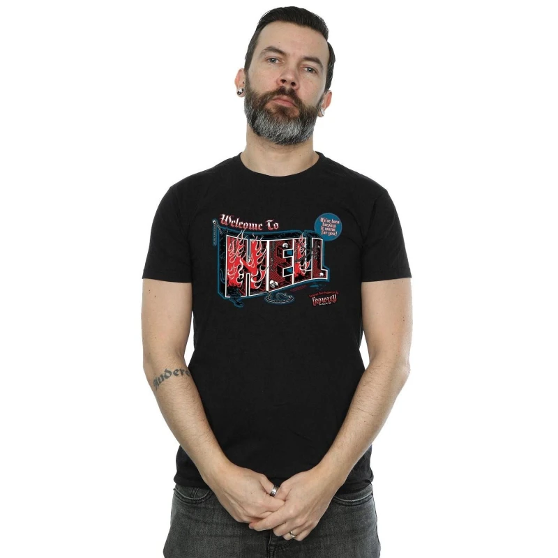 Image of Supernatural Supernatural Men Welcome To Hell T-Shirt in Black Size: Small Black S Male 5057245675826
