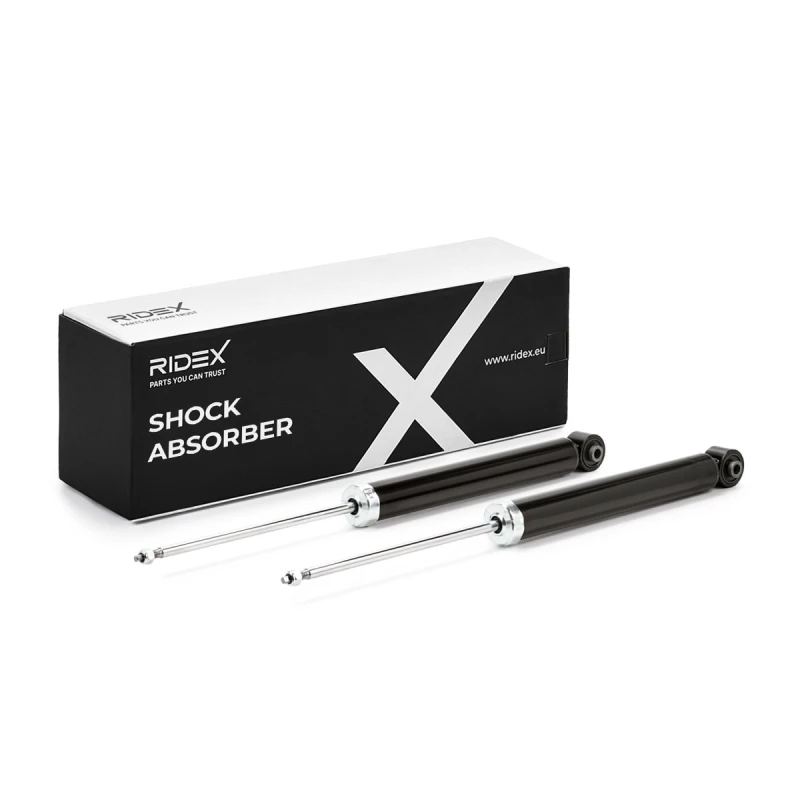 Image of RIDEX 854S2155 Shock absorber PROTECTION KIT Rear Axle, Gas Pressure, Twin-Tube, Telescopic Shock Absorber, Bottom eye Shock Absorber (854)