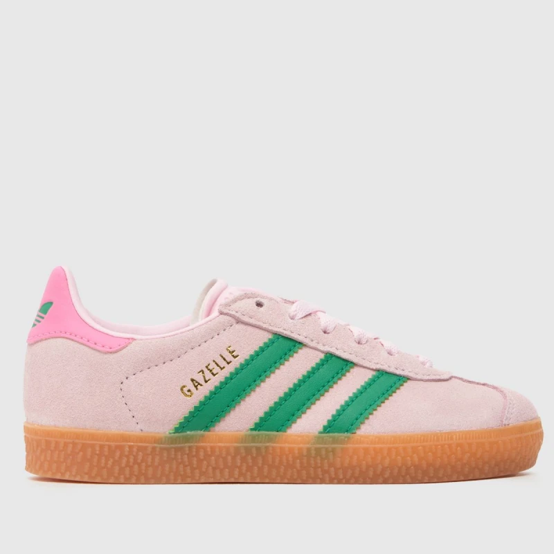 Image of adidas Pale Pink Gazelle Girls Junior Trainers Pale Pink UK 13 (EU 31½)