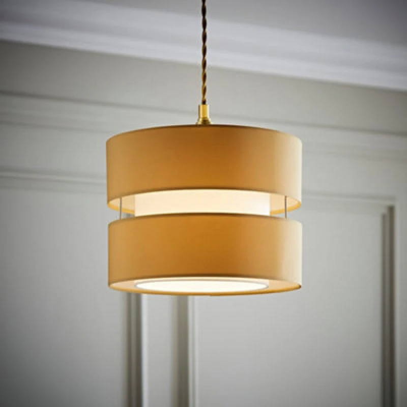 Image of ValueLights Sophia Easy Fit Small Light Lamp Shade Camel