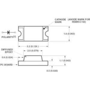 SMD LED 1206 Amber 90 mcd 170 20 mA