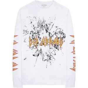 Image of Def Leppard - Shatter Unisex Large T-Shirt - White