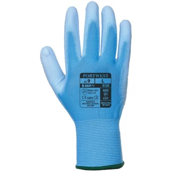 image of Portwest - A120B4RL - sz L PU Palm Glove - Blue