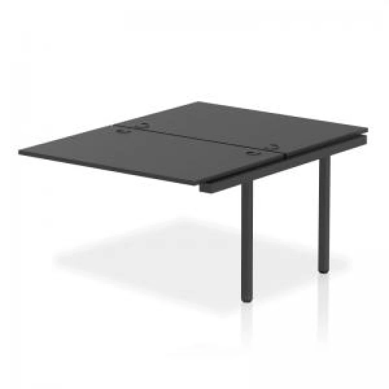Image of Impulse Impulse Bench B2B Ext Kit 1200 Black Frame Office Bench Desk Black IMBXT12BLKB
