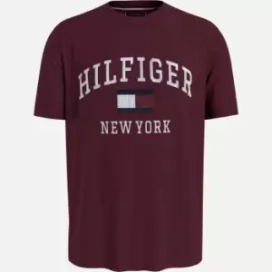 image of Tommy Hilfiger Mens Modern Varsity T-Shirt - Deep Rouge - S